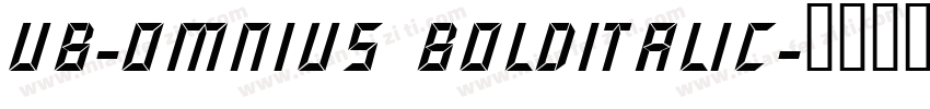 UB-Omnius BoldItalic字体转换